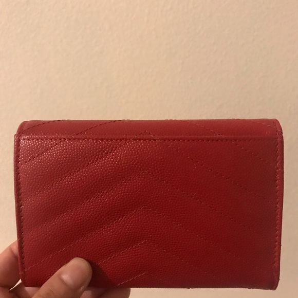 Red saint Laurent envelope wallet/ dustbag - Picture 2 of 8